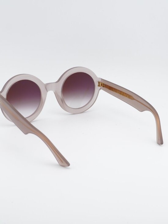 Cutler and Gross CGSN1377 004 Sunglasses Prawn Cocktail Round Frame,Beige Lenses